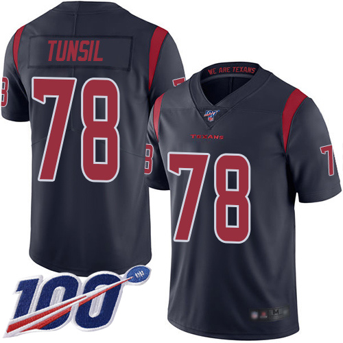 Houston Texans Limited Navy Blue Men Laremy Tunsil Jersey NFL Football #78 100th Season Rush Vapor Untouchable